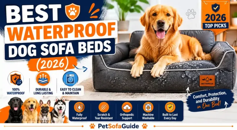 best waterproof dog sofa beds for wet dogs puppies and senior pets with leak proof protection