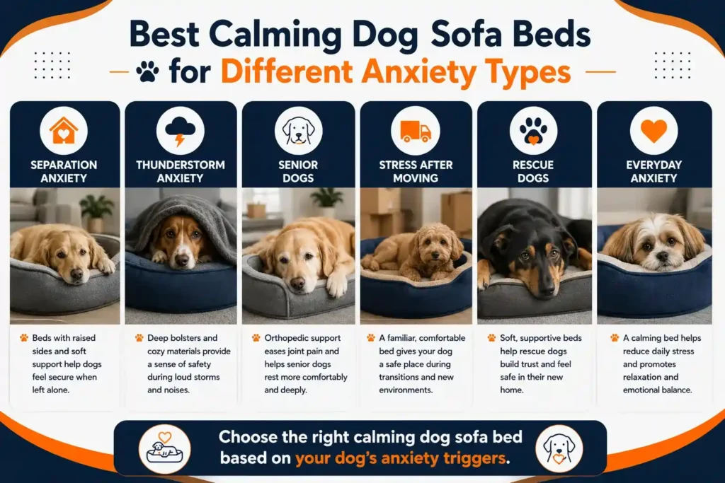 Best calming dog sofa beds for different anxiety types