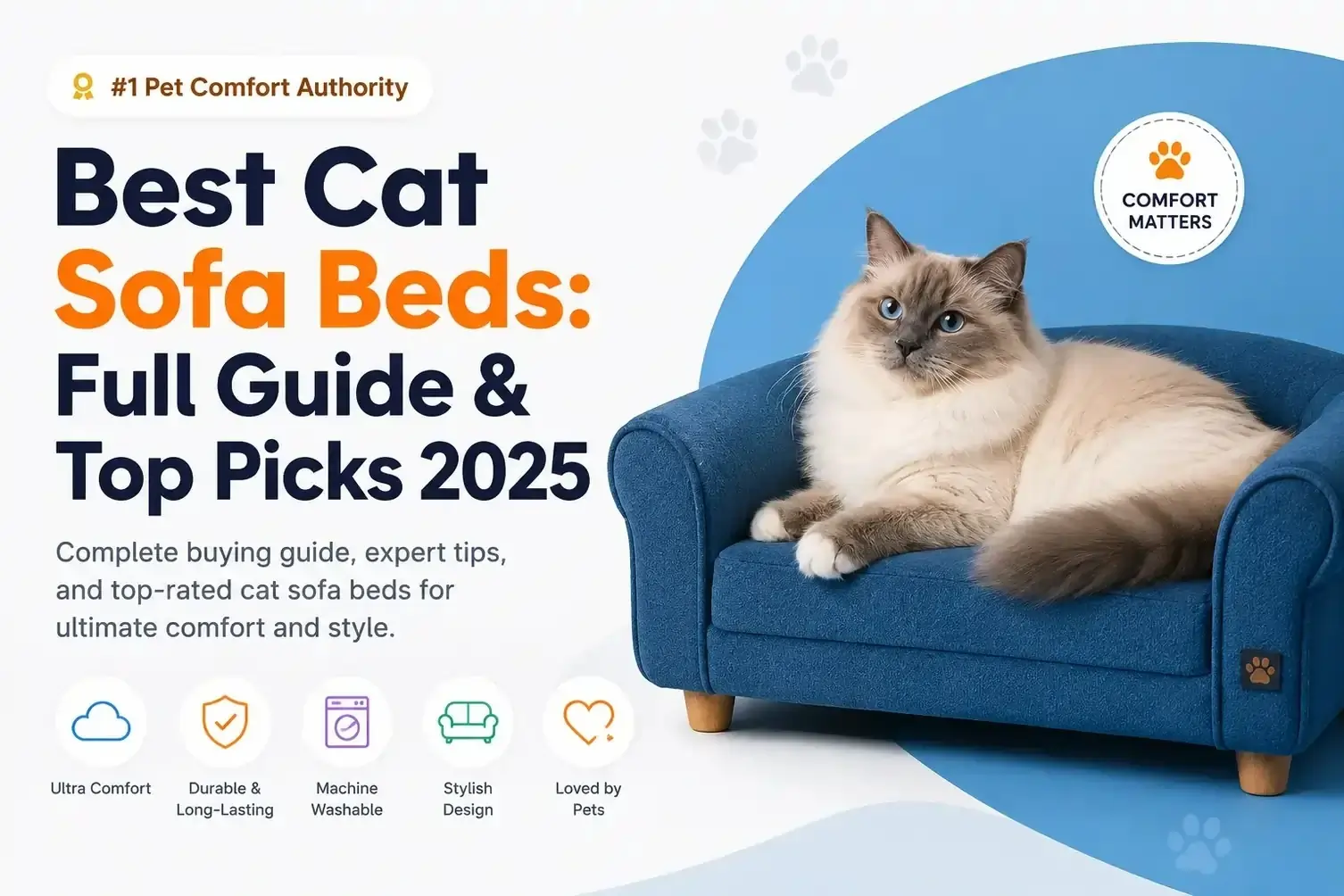 best cat sofa bed for indoor cats with plush cushionin