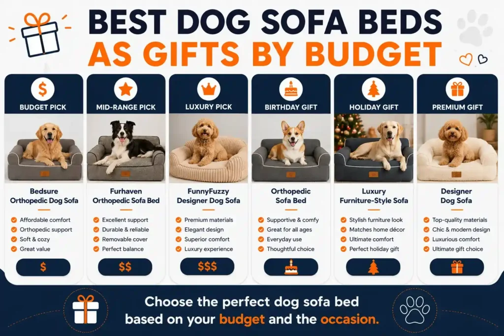 Best dog sofa beds as gifts by budget.