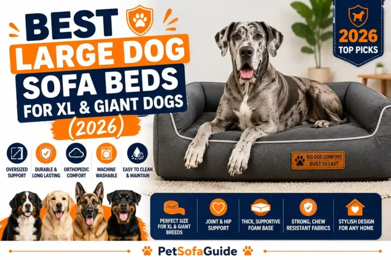 best large dog sofa beds for XL and giant dogs with orthopedic support and durable construction
