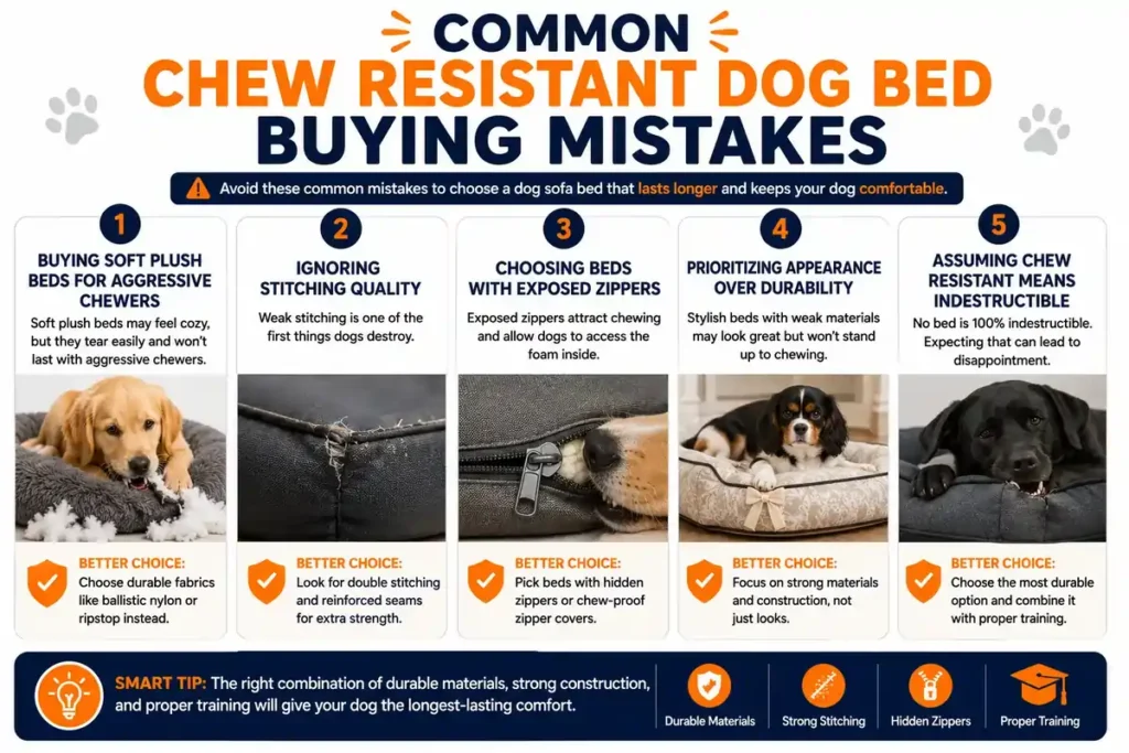 common mistakes when buying a chew resistant dog sofa bed