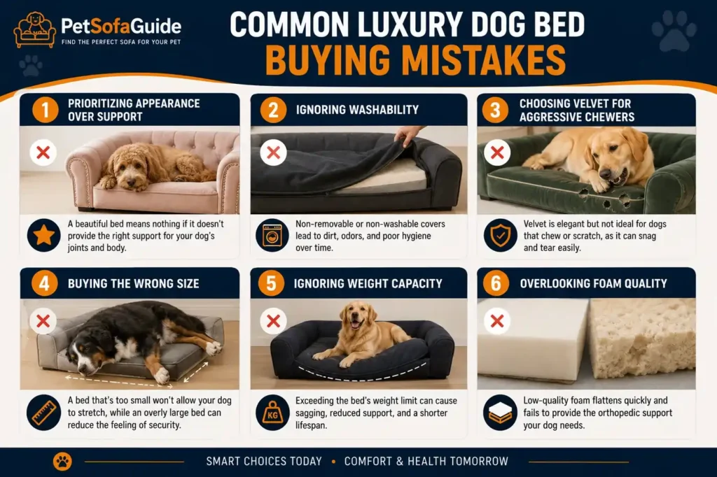 common mistakes when buying a luxury dog sofa bed