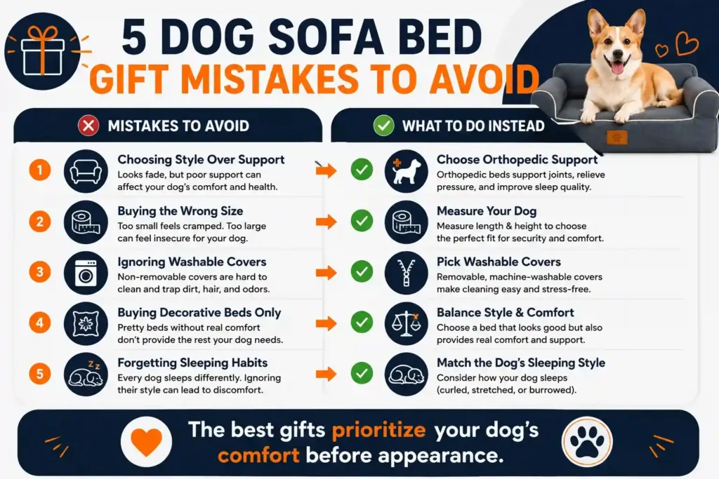 Dog sofa bed gift mistakes to avoid.