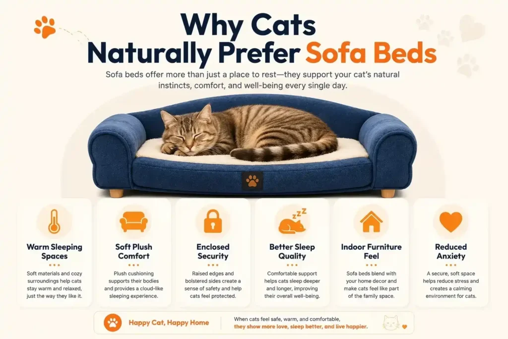 why cats naturally prefer cat sofa beds for comfort security and better sleep