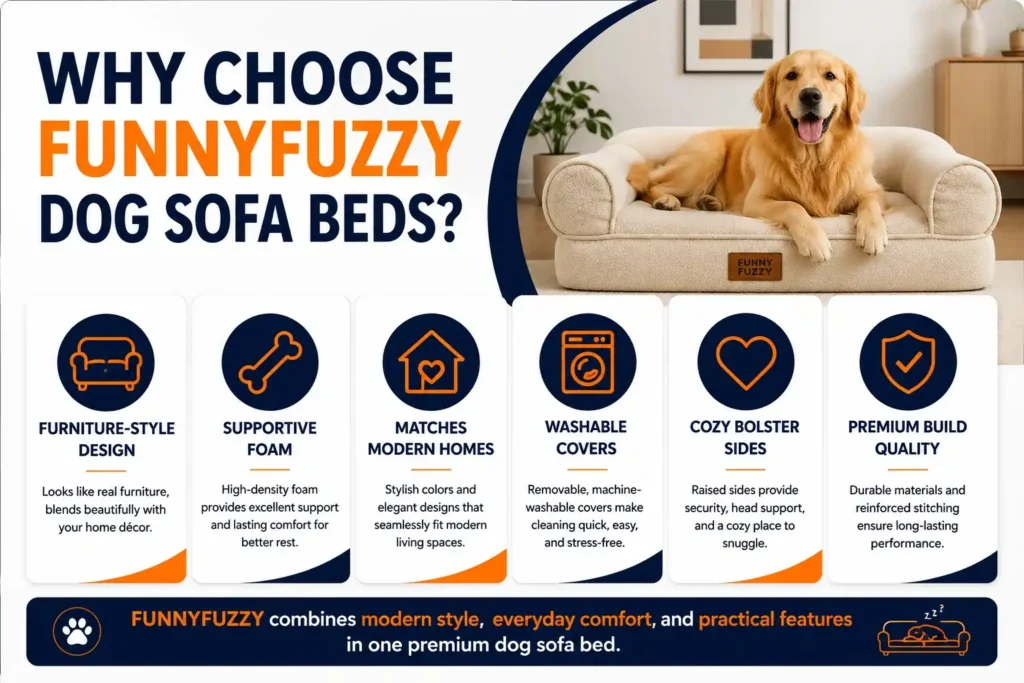 Why choose FunnyFuzzy dog sofa beds.