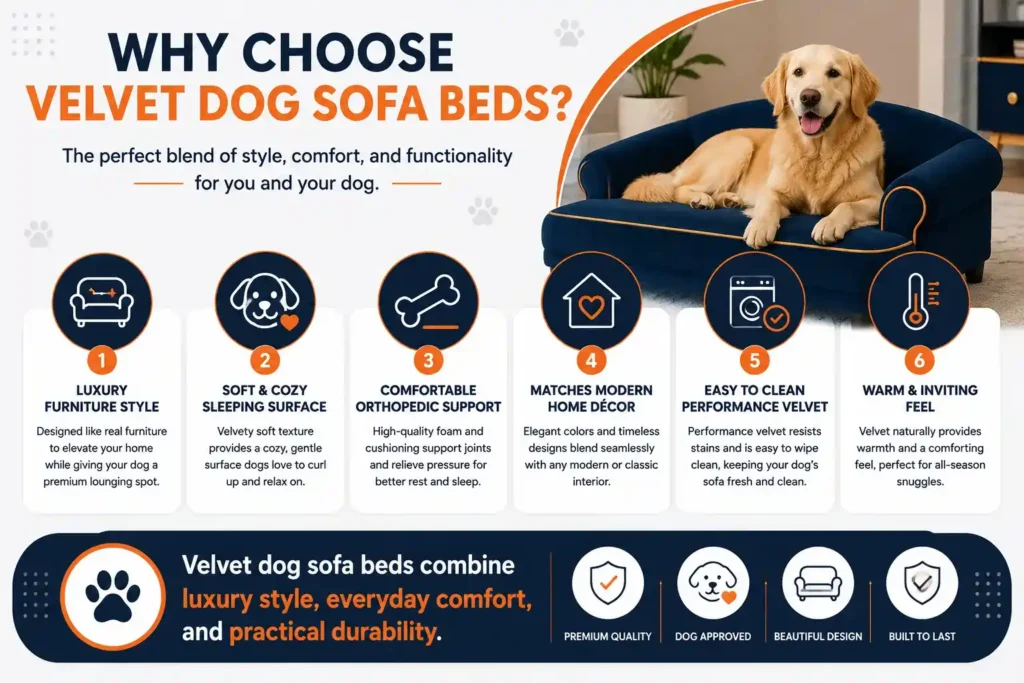 Why choose velvet dog sofa beds