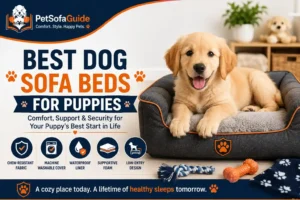 Best dog sofa beds for puppies with washable, chew-resistant, and supportive designs.