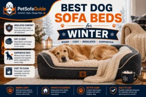 Best dog sofa beds for winter with warm, insulated, and cosy designs.