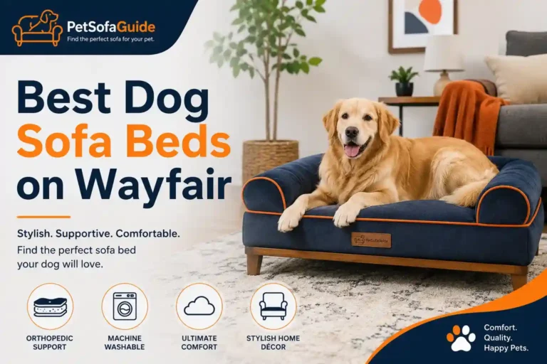 Best dog sofa beds on Wayfair with orthopedic support and stylish furniture designs