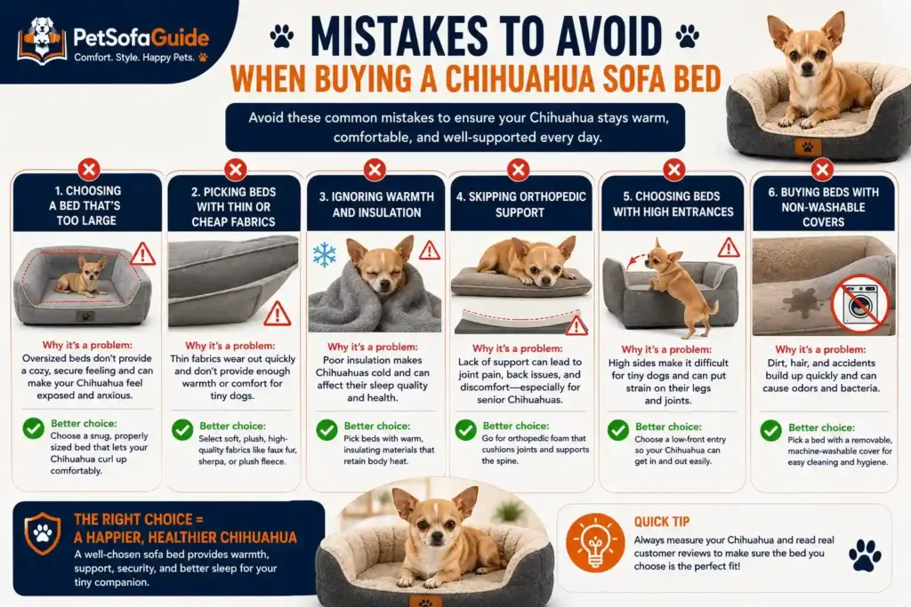 Common mistakes to avoid when buying a Chihuahua sofa bed