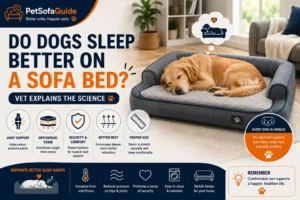 Factors that can help dogs sleep more comfortably on a sofa bed.