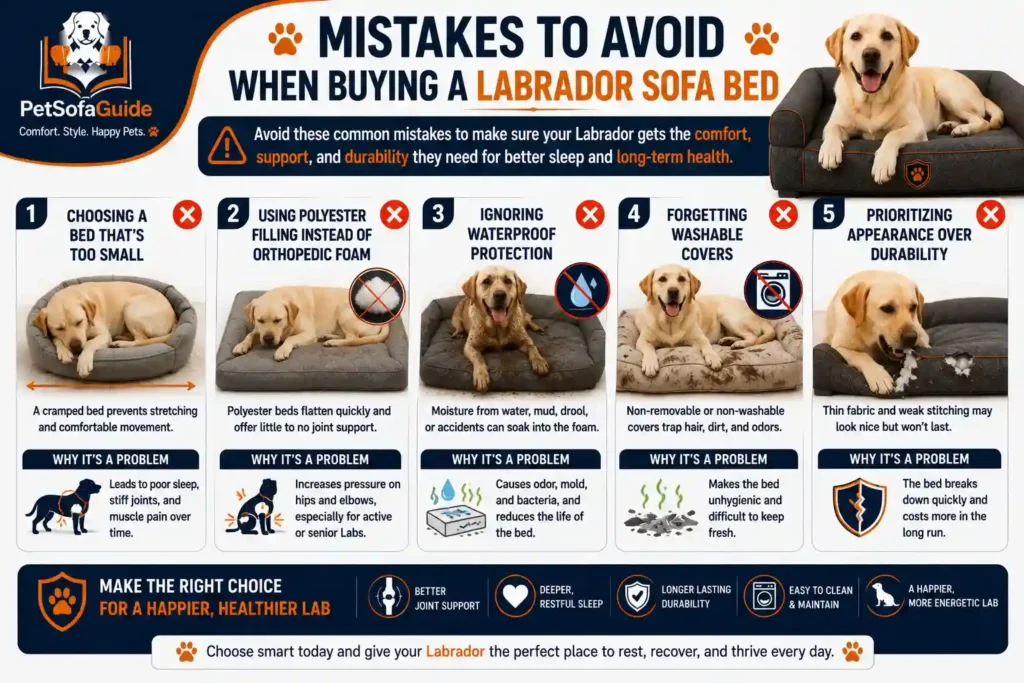Common mistakes to avoid when buying a Labrador Retriever sofa bed