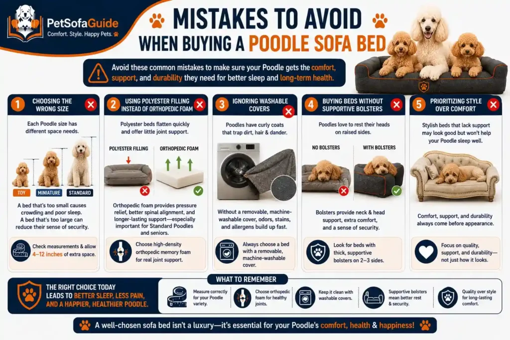 Common mistakes to avoid when buying a Poodle sofa bed.
